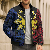 Philippines Sun Star Bomber Puffer Jacket Igorot Tribal Inspiration - Polynesian Pride