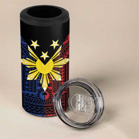 Philippines Sun Star 4 in 1 Can Cooler Tumbler Igorot Tribal Inspiration - Polynesian Pride