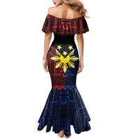 Philippines Sun Star Family Matching Mermaid Dress and Hawaiian Shirt Igorot Tribal Inspiration - Polynesian Pride