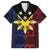 Philippines Sun Star Family Matching Off The Shoulder Long Sleeve Dress and Hawaiian Shirt Igorot Tribal Inspiration - Polynesian Pride