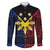 Philippines Sun Star Family Matching Off The Shoulder Long Sleeve Dress and Hawaiian Shirt Igorot Tribal Inspiration - Polynesian Pride