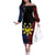 Philippines Sun Star Family Matching Off The Shoulder Long Sleeve Dress and Hawaiian Shirt Igorot Tribal Inspiration - Polynesian Pride