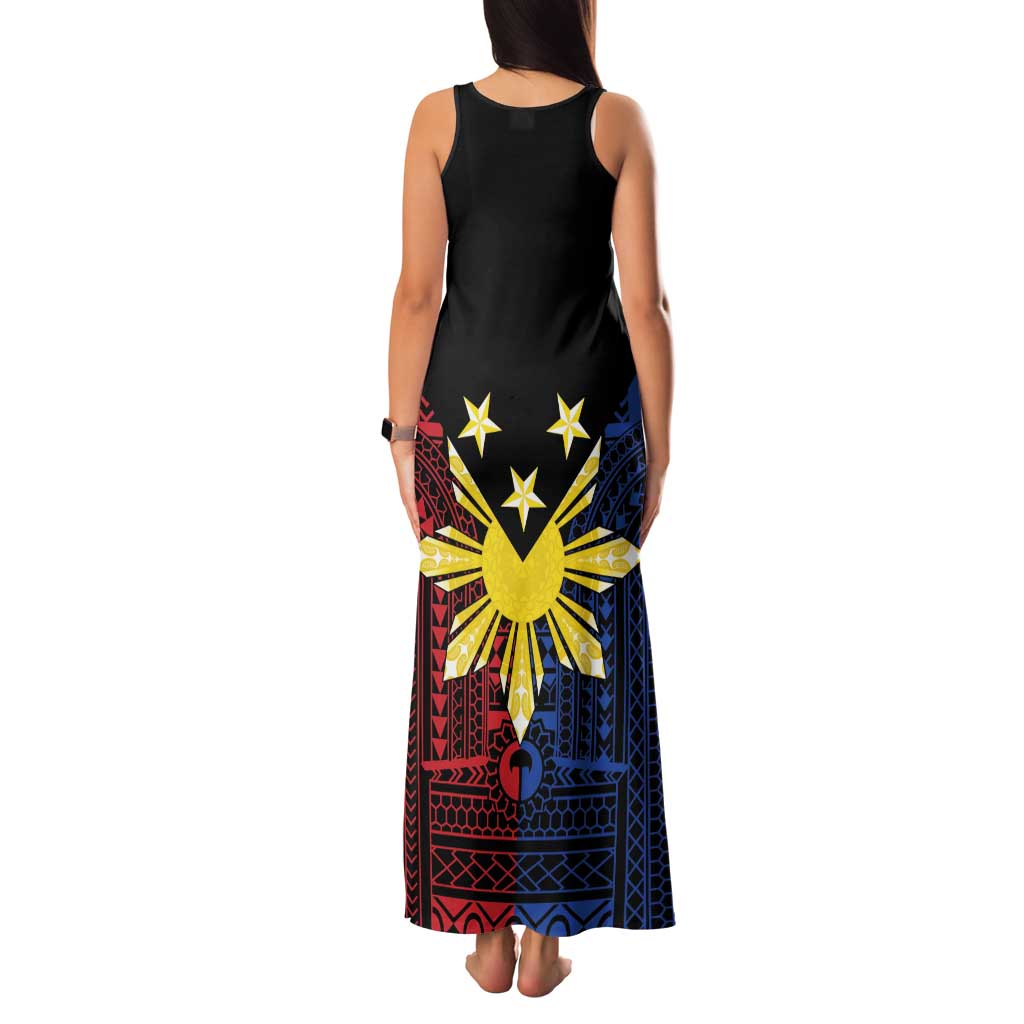 Philippines Sun Star Family Matching Tank Maxi Dress and Hawaiian Shirt Igorot Tribal Inspiration - Polynesian Pride