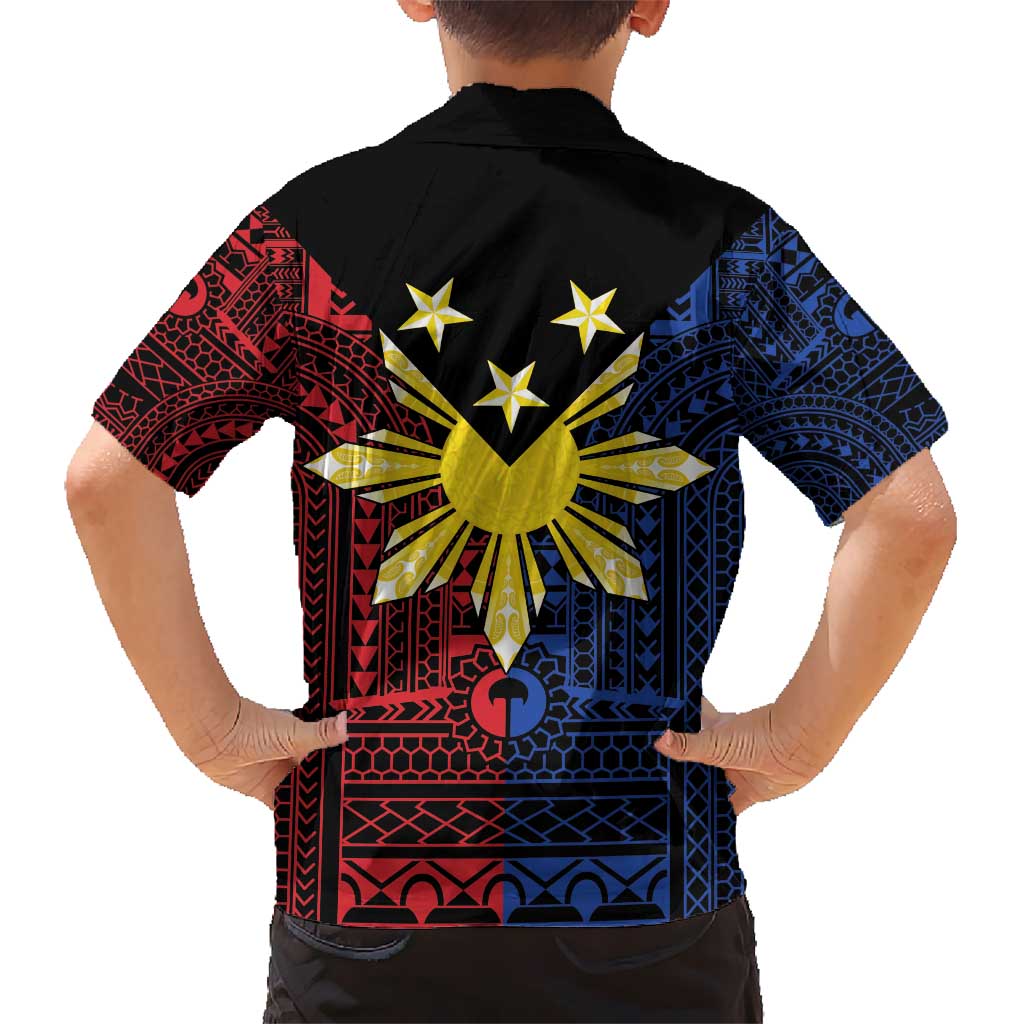Philippines Sun Star Kid Hawaiian Shirt Igorot Tribal Inspiration - Polynesian Pride