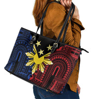 Philippines Sun Star Leather Tote Bag Igorot Tribal Inspiration LT05 - Polynesian Pride