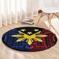 Philippines Sun Star Round Carpet Igorot Tribal Inspiration - Polynesian Pride