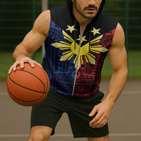 Philippines Sun Star Sleeveless Zip Hoodie Igorot Tribal Inspiration - Polynesian Pride