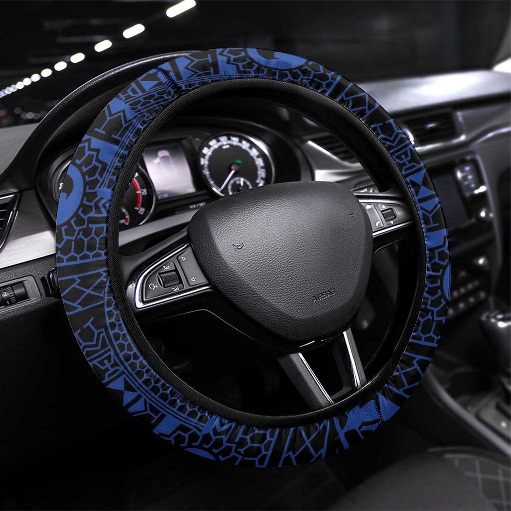 Philippines Sun Star Steering Wheel Cover Igorot Tribal Inspiration LT05 Universal Fit Black - Polynesian Pride