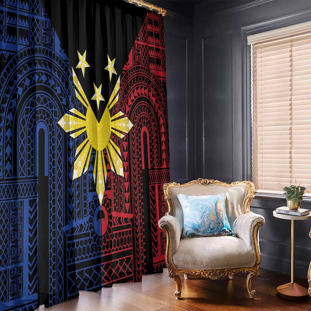 Philippines Sun Star Window Curtain Igorot Tribal Inspiration - Polynesian Pride