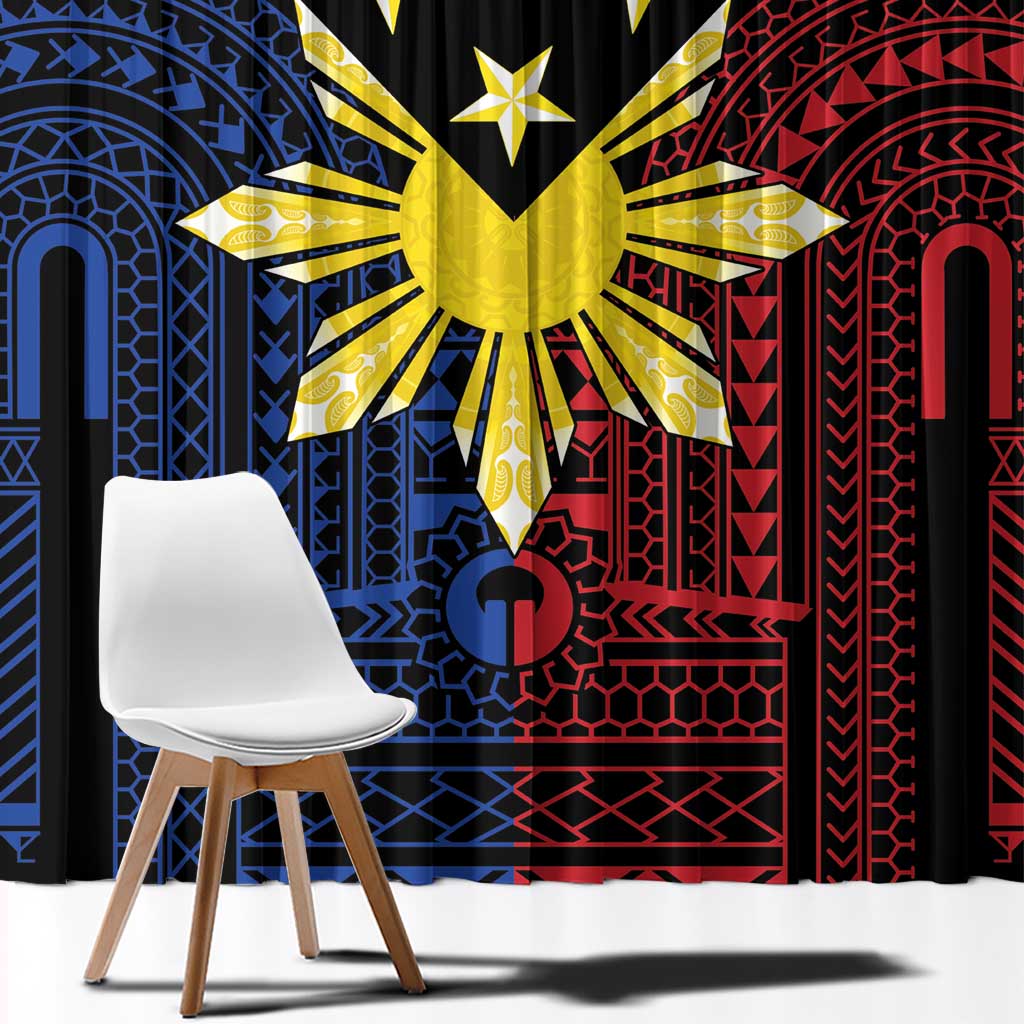 Philippines Sun Star Window Curtain Igorot Tribal Inspiration - Polynesian Pride