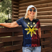 Philippines Sun Star Women Polo Shirt Igorot Tribal Inspiration - Polynesian Pride