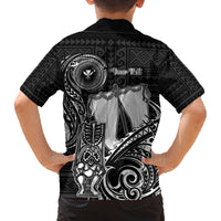 Personalized Hawaii Makahiki Season Family Matching Off Shoulder Long Sleeve Dress and Hawaiian Shirt Akua Loa Polynesian Pattern LT05 - Polynesian Pride