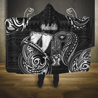 Hawaii Makahiki Season Hooded Blanket Akua Loa Polynesian Pattern LT05 One Size Black - Polynesian Pride