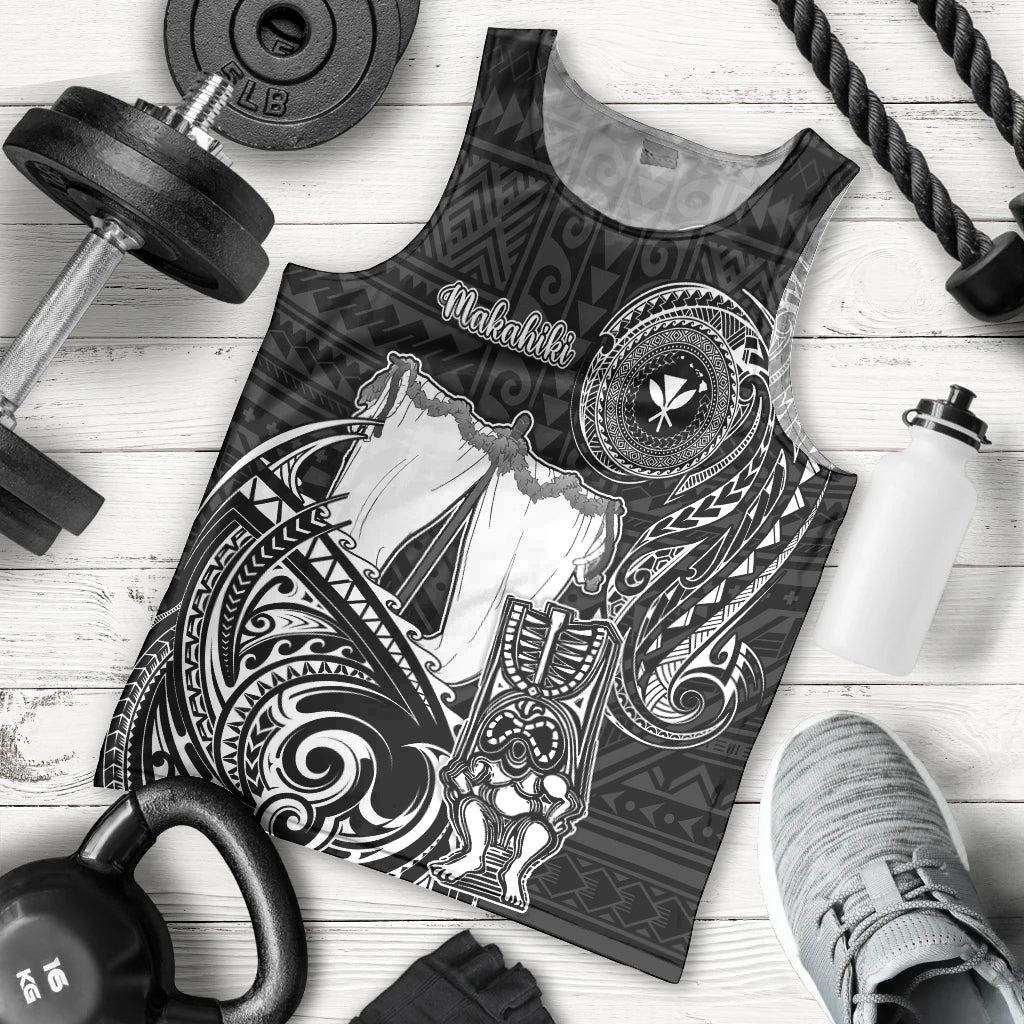 Personalized Hawaii Makahiki Season Men Tank Top Akua Loa Polynesian Pattern LT05 Black - Polynesian Pride