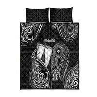 Hawaii Makahiki Season Quilt Bed Set Akua Loa Polynesian Pattern LT05 Black - Polynesian Pride