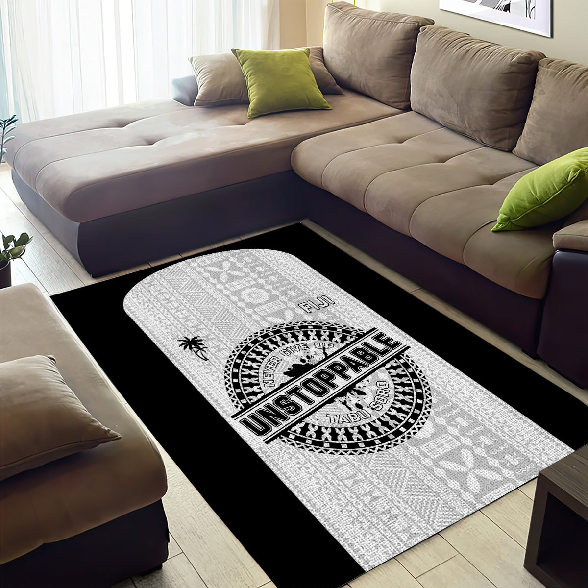 Fiji Obstacle Race 2023 Area Rug Never Give Up LT05 - Polynesian Pride