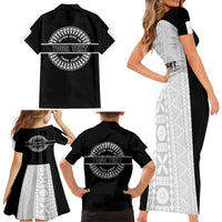 Personalized Fiji Obstacle Race 2023 Family Matching Short Sleeve Bodycon Dress and Hawaiian Shirt Never Give Up LT05 - Polynesian Pride