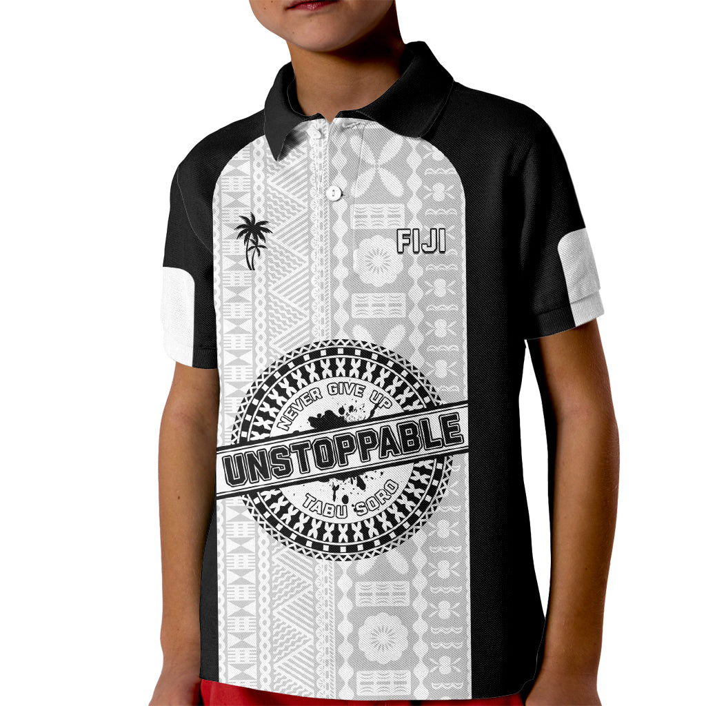Personalized Fiji Obstacle Race 2023 Kid Polo Shirt Never Give Up LT05 Kid Black - Polynesian Pride