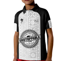Personalized Fiji Obstacle Race 2023 Kid Polo Shirt Never Give Up LT05 Kid Black - Polynesian Pride