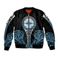Personalized Fiji Obstacle Race 2023 Bomber Jacket Go Champion LT05 Unisex Blue - Polynesian Pride