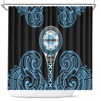 Fiji Obstacle Race 2023 Shower Curtain Go Champion LT05 Blue - Polynesian Pride