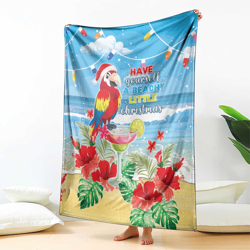 Hawaii Christmas Blanket Funny Macaw Parrot Tropical Vibe LT05 - Polynesian Pride