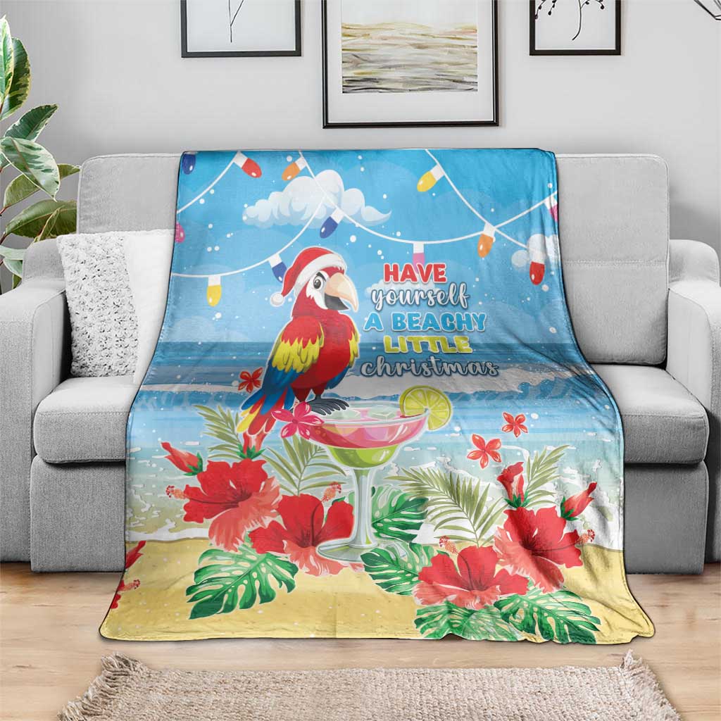Hawaii Christmas Blanket Funny Macaw Parrot Tropical Vibe LT05 - Polynesian Pride