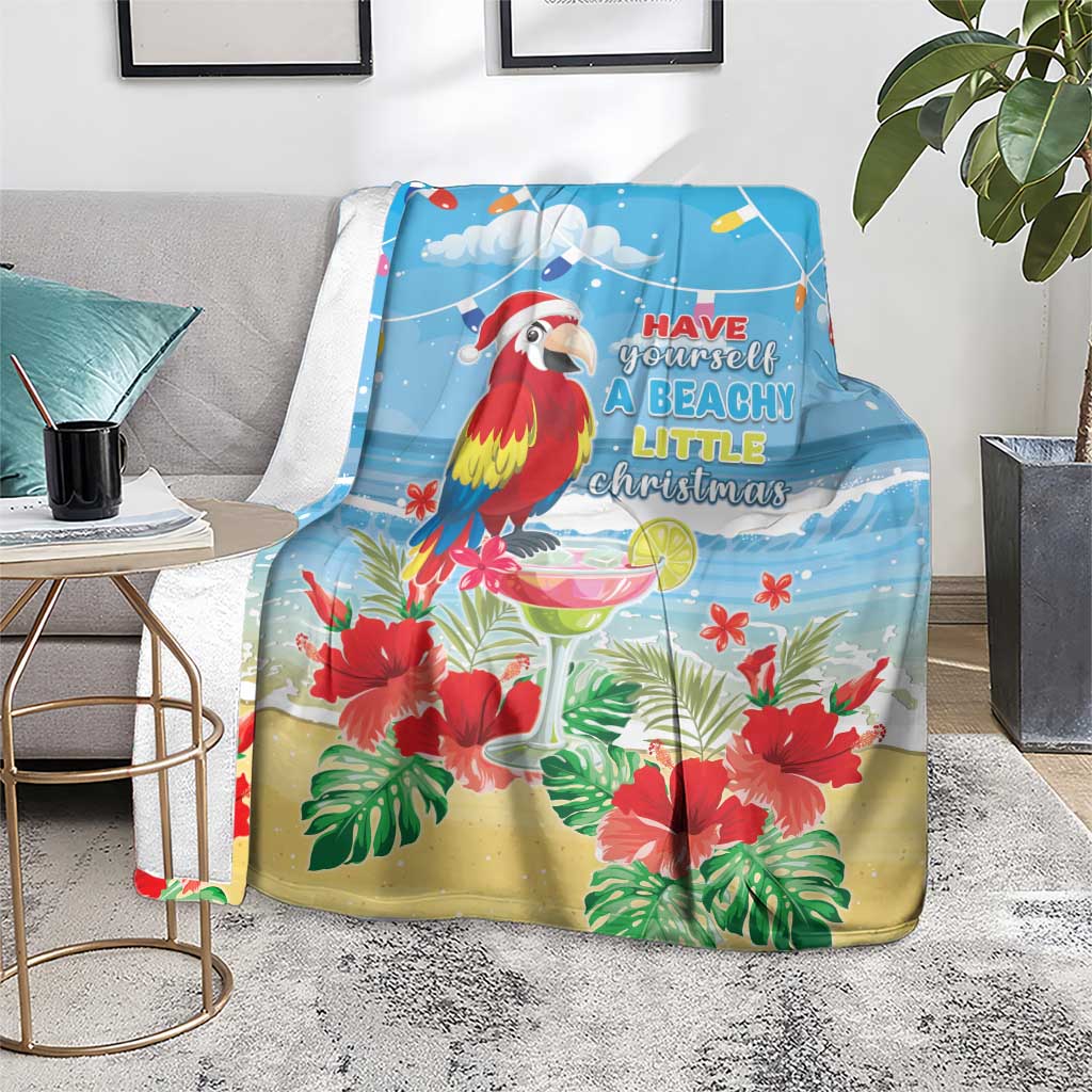 Hawaii Christmas Blanket Funny Macaw Parrot Tropical Vibe LT05 - Polynesian Pride