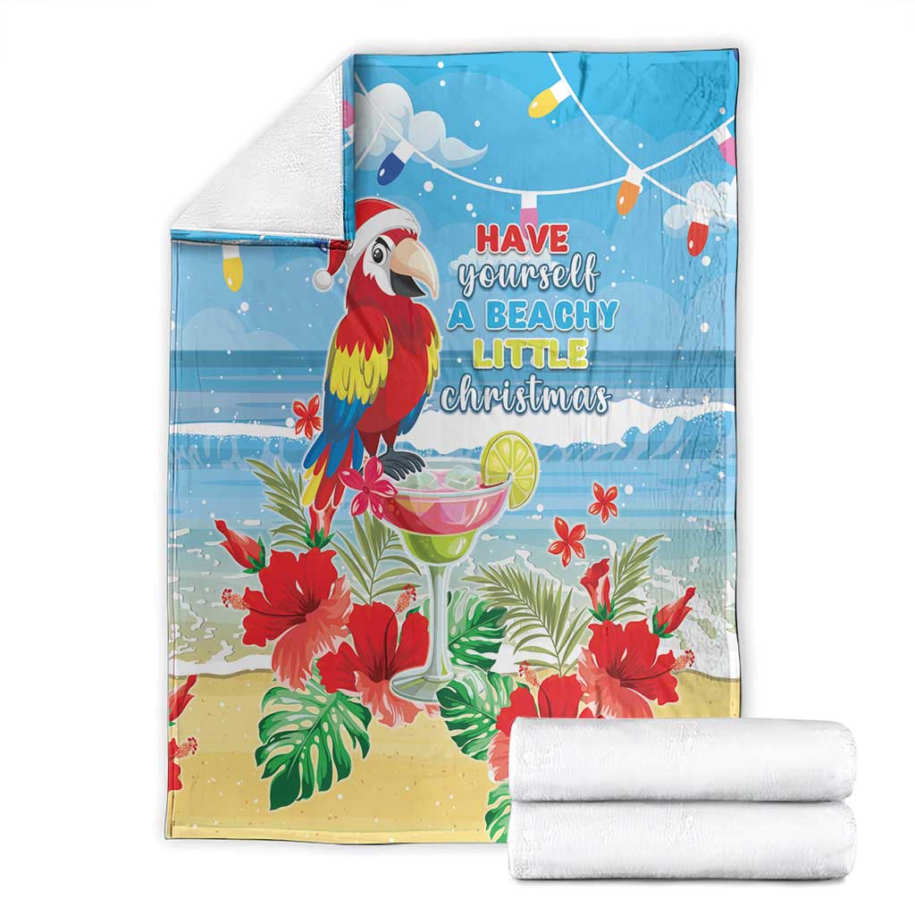 Hawaii Christmas Blanket Funny Macaw Parrot Tropical Vibe LT05 - Polynesian Pride