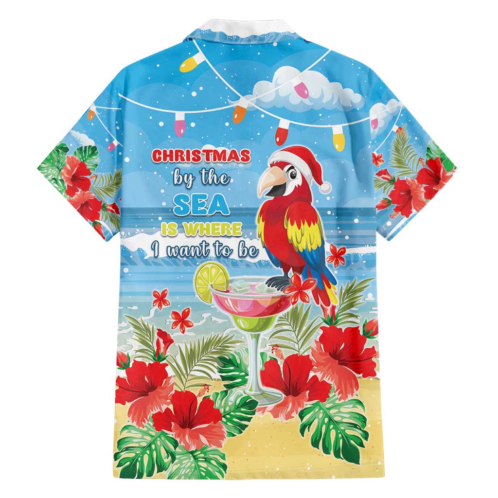 Hawaii Christmas Family Matching Puletasi and Hawaiian Shirt Funny Macaw Parrot Tropical Vibe