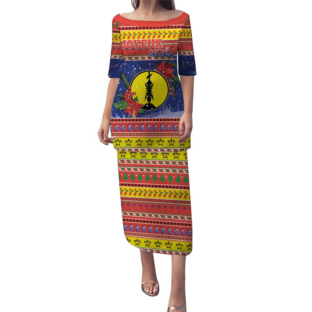 New Caledonia Christmas Puletasi Kanaky Poinsettia Joyeux Noel