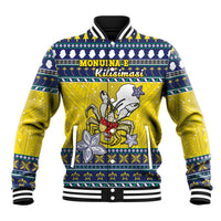 Niue The Rock Christmas Baseball Jacket Niuean Crab Monuina E Kilisimasi