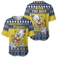 Niue The Rock Christmas Baseball Jersey Niuean Crab Monuina E Kilisimasi LT05 - Polynesian Pride