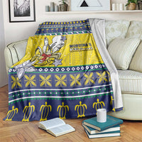 Niue The Rock Christmas Blanket Niuean Crab Monuina E Kilisimasi LT05 Blue - Polynesian Pride
