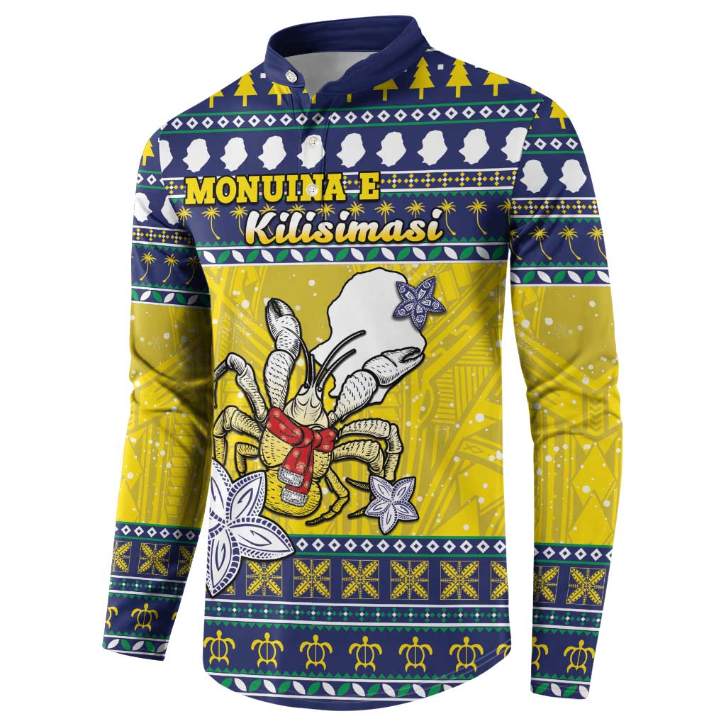 Niue The Rock Christmas Button Sweatshirt Niuean Crab Monuina E Kilisimasi