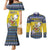 Niue The Rock Christmas Couples Matching Mermaid Dress and Long Sleeve Button Shirt Niuean Crab Monuina E Kilisimasi