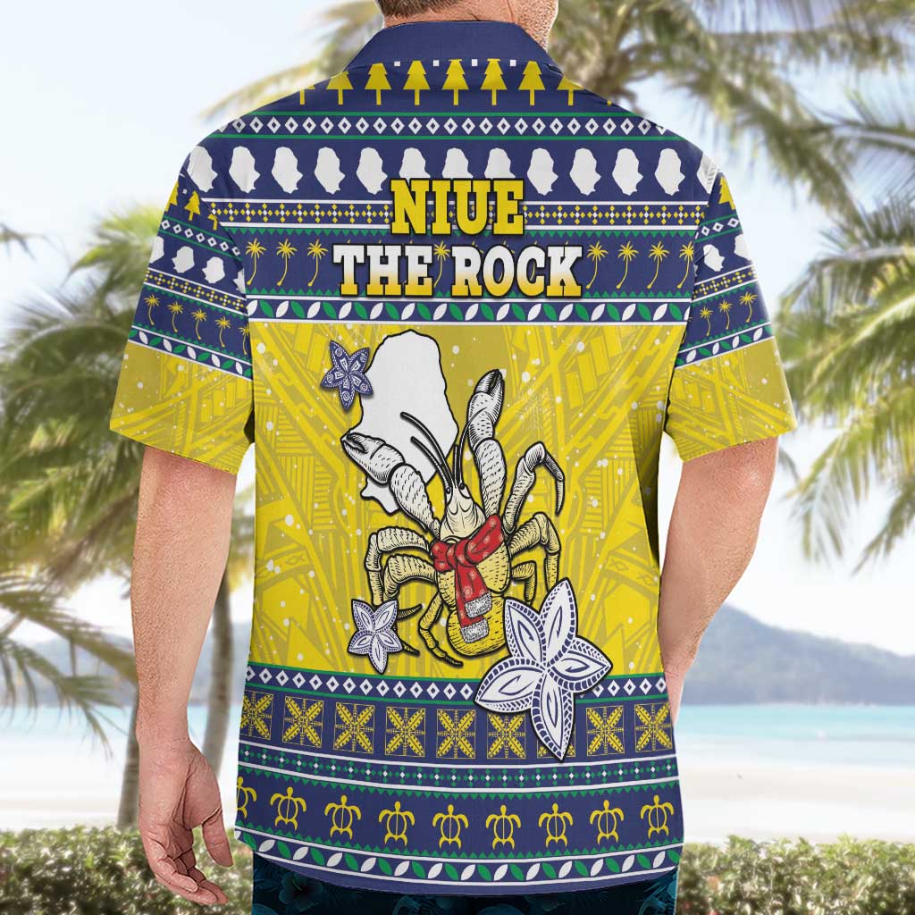 Niue The Rock Christmas Hawaiian Shirt Niuean Crab Monuina E Kilisimasi