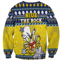 Niue The Rock Christmas Sweatshirt Niuean Crab Monuina E Kilisimasi