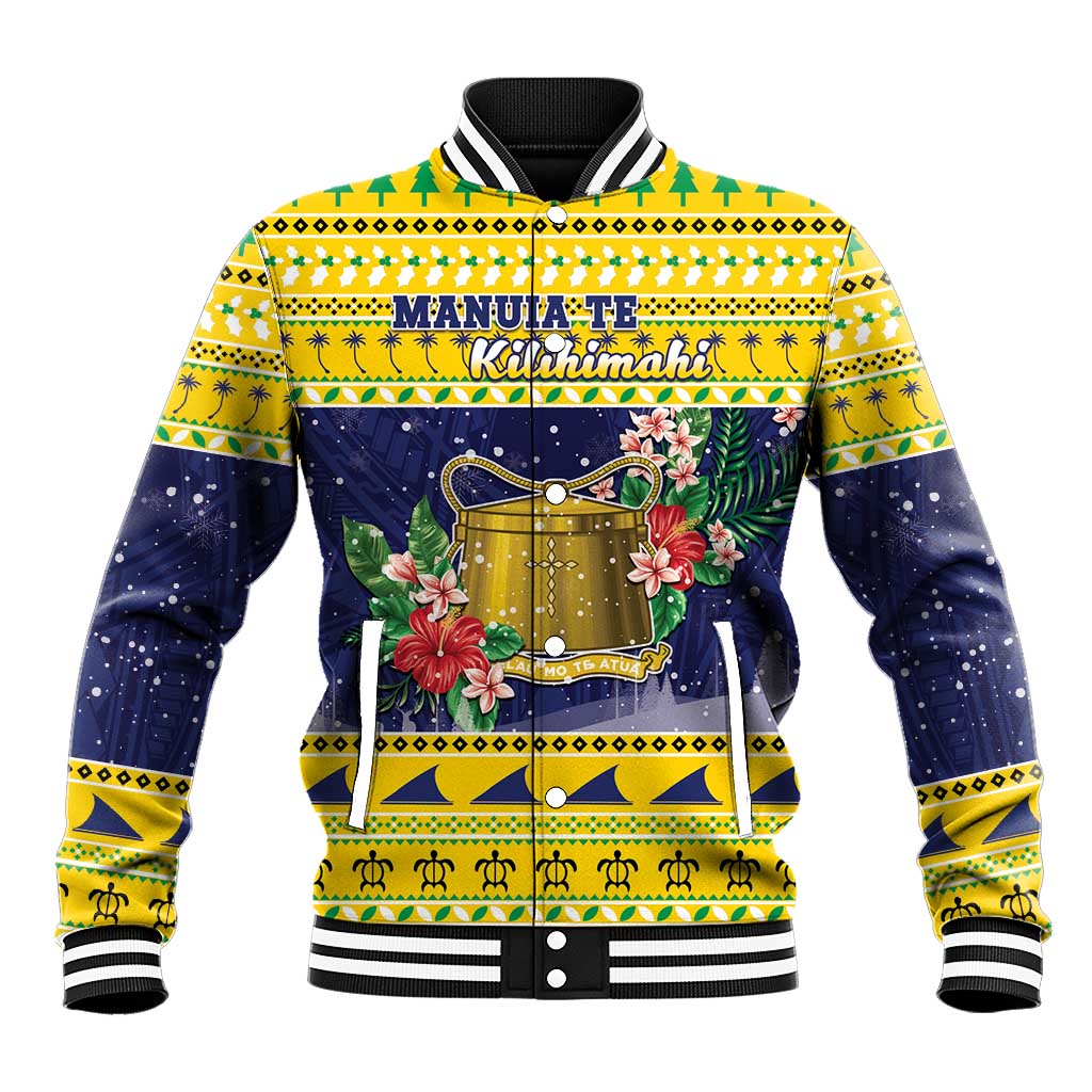Tokelau Christmas Baseball Jacket Tokelauan Badge Manuia Te Kilihimahi LT05 Unisex Yellow - Polynesian Pride