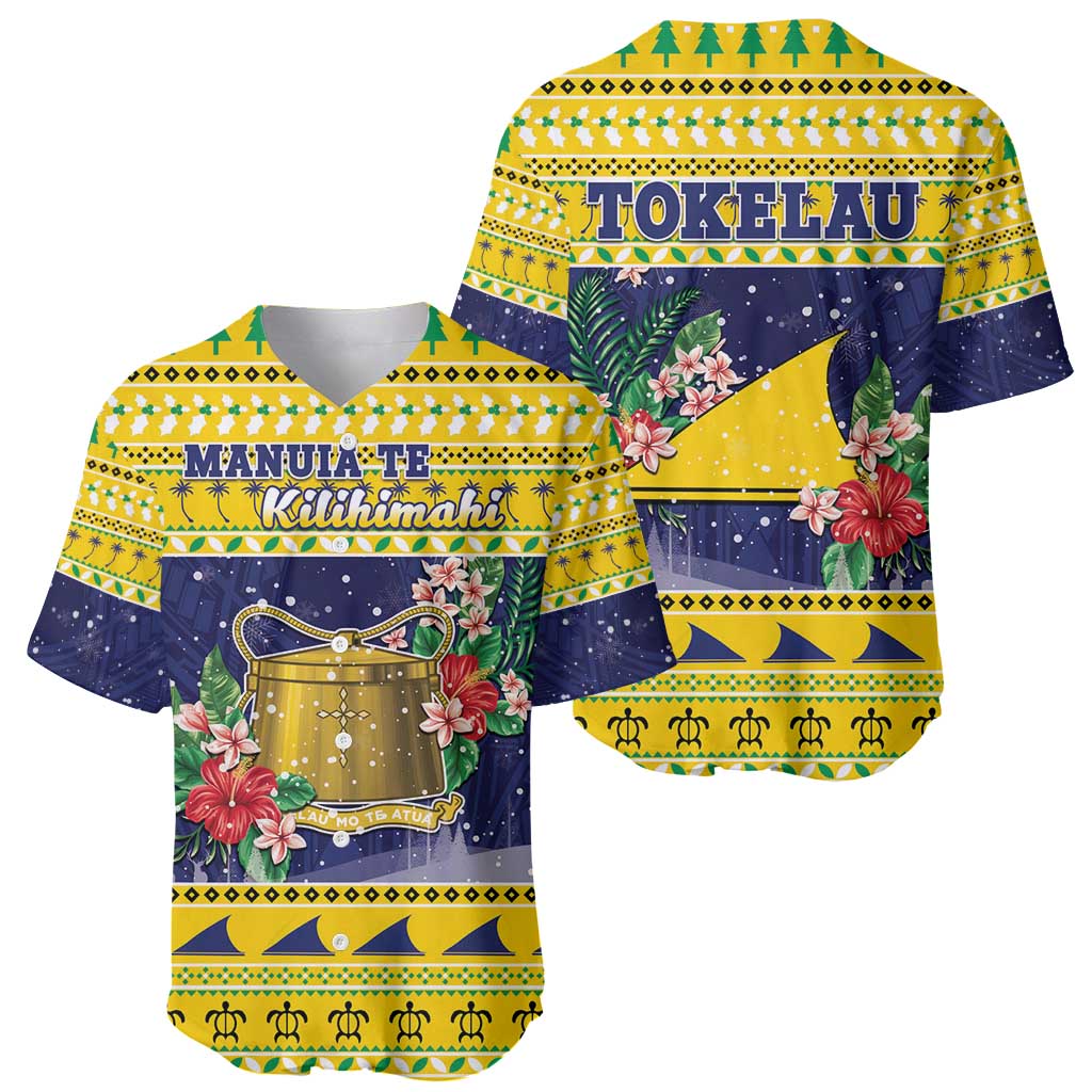 Tokelau Christmas Baseball Jersey Tokelauan Badge Manuia Te Kilihimahi