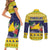 Tokelau Christmas Couples Matching Short Sleeve Bodycon Dress and Long Sleeve Button Shirt Tokelauan Badge Manuia Te Kilihimahi