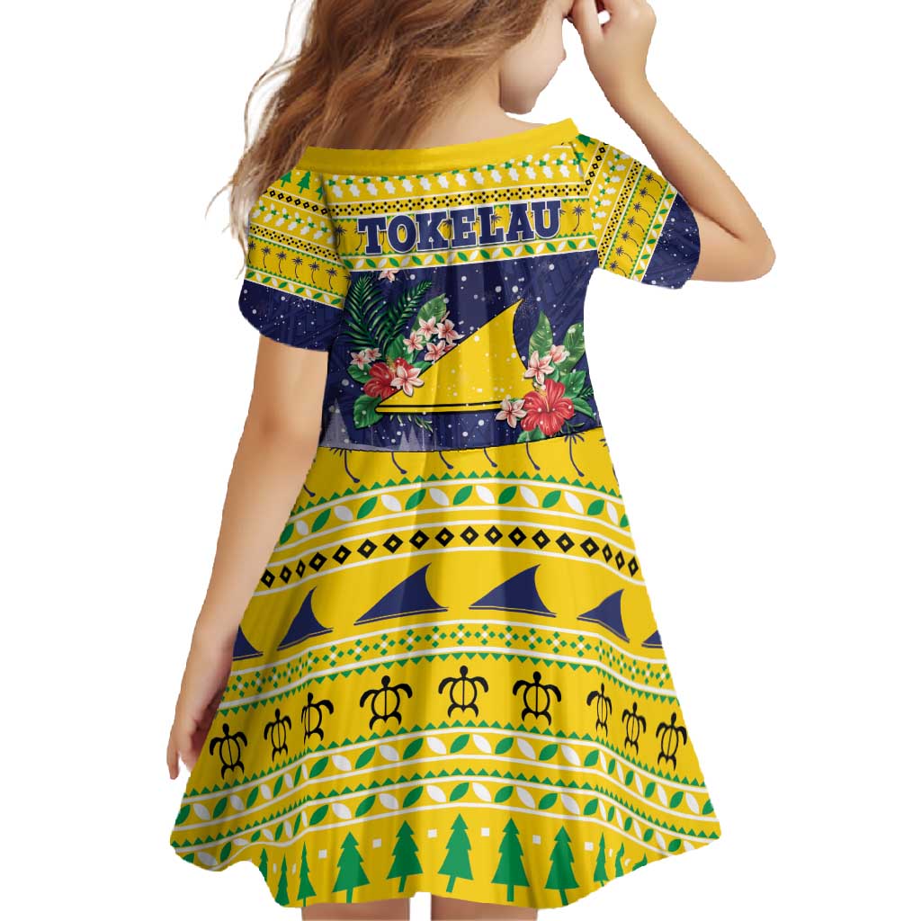 Tokelau Christmas Family Matching Mermaid Dress and Hawaiian Shirt Tokelauan Badge Manuia Te Kilihimahi LT05 - Polynesian Pride