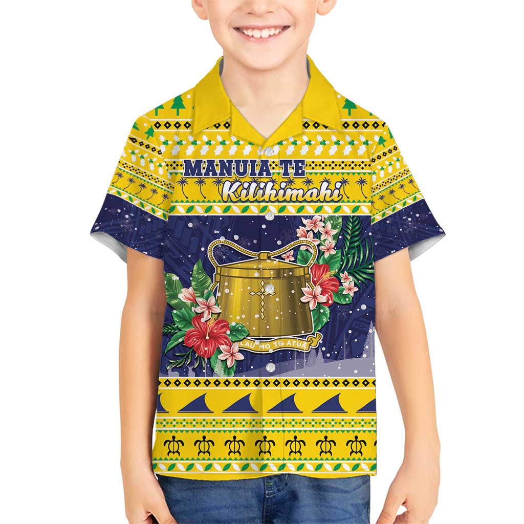 Tokelau Christmas Family Matching Puletasi and Hawaiian Shirt Tokelauan Badge Manuia Te Kilihimahi