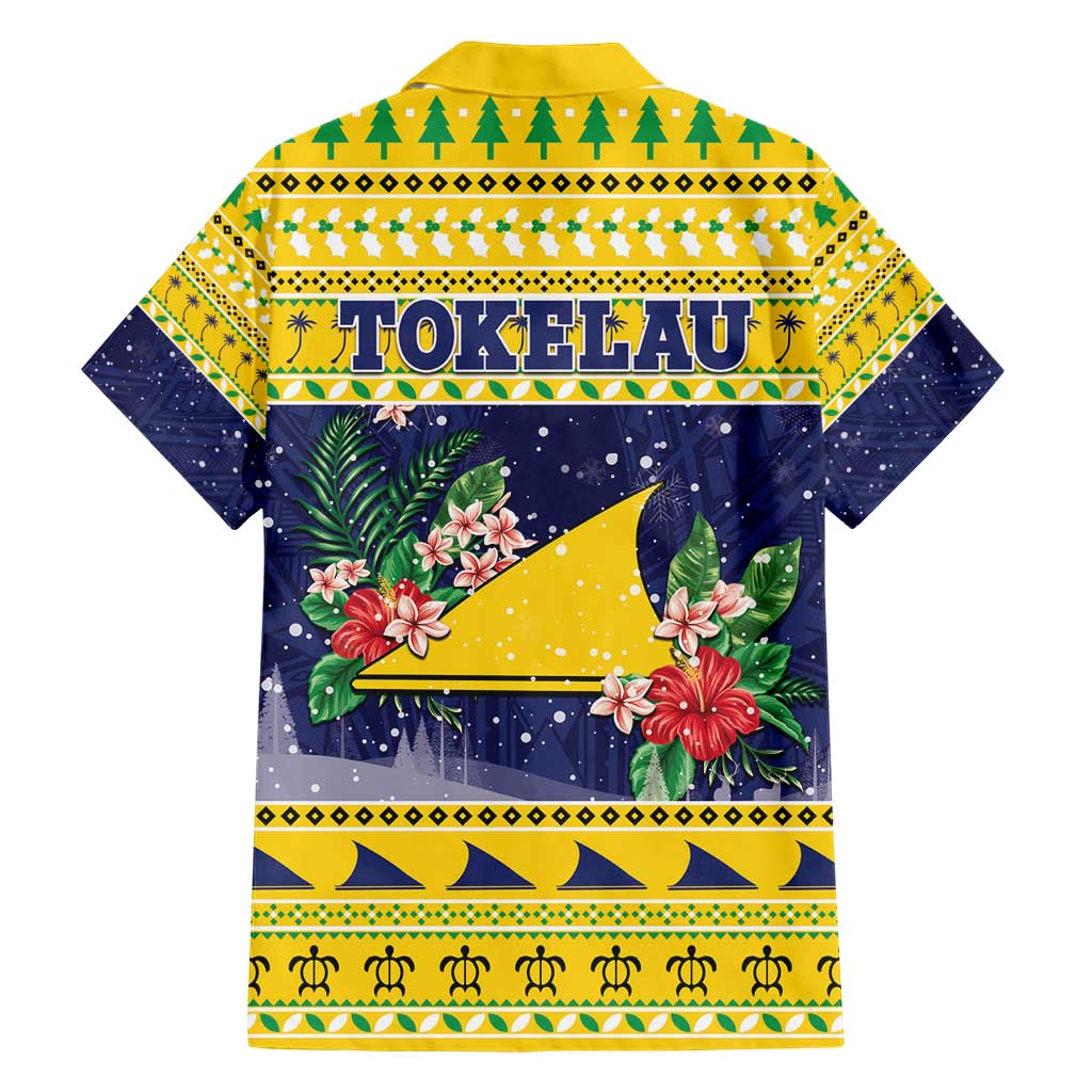 Tokelau Christmas Family Matching Short Sleeve Bodycon Dress and Hawaiian Shirt Tokelauan Badge Manuia Te Kilihimahi LT05 - Polynesian Pride