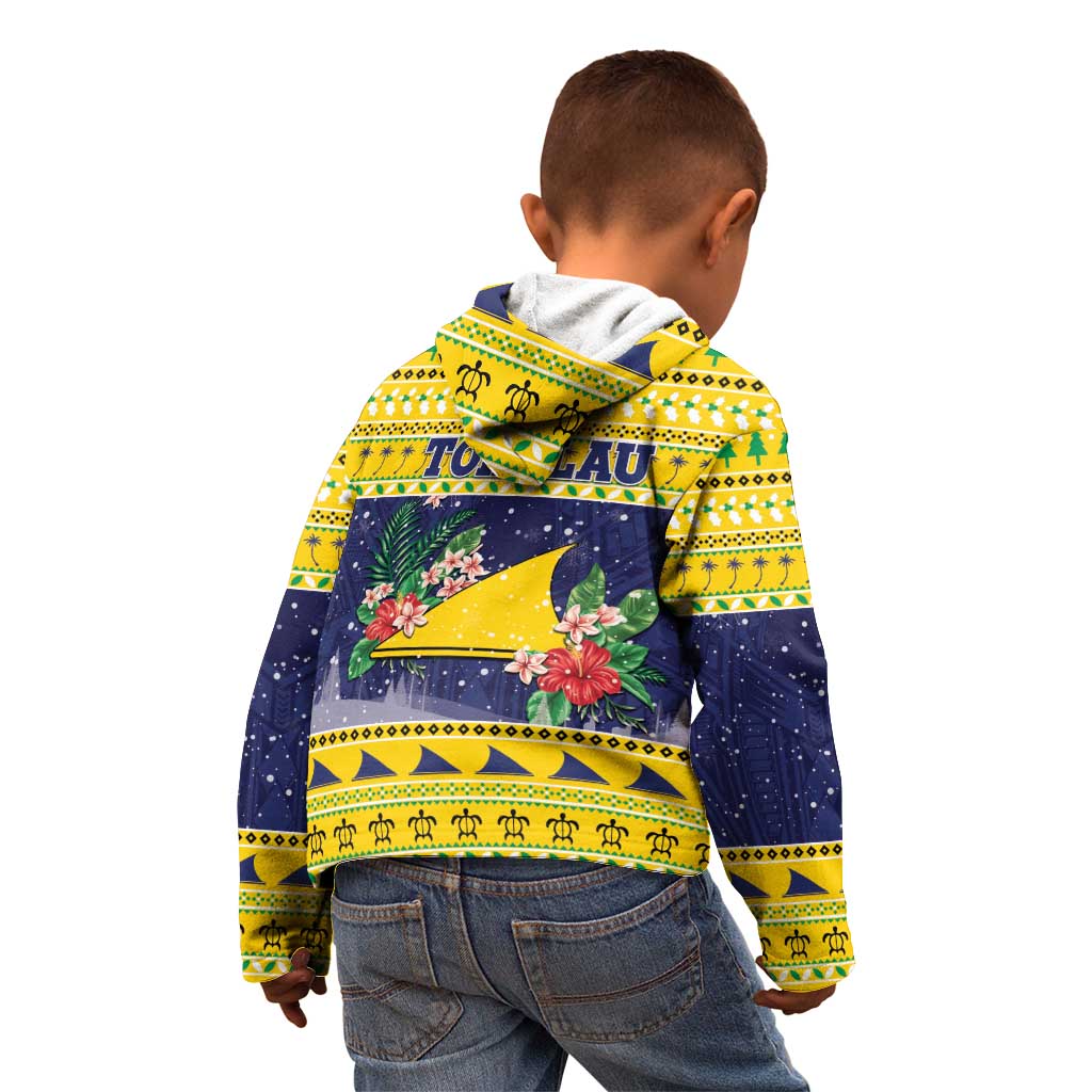 Tokelau Christmas Kid Hoodie Tokelauan Badge Manuia Te Kilihimahi