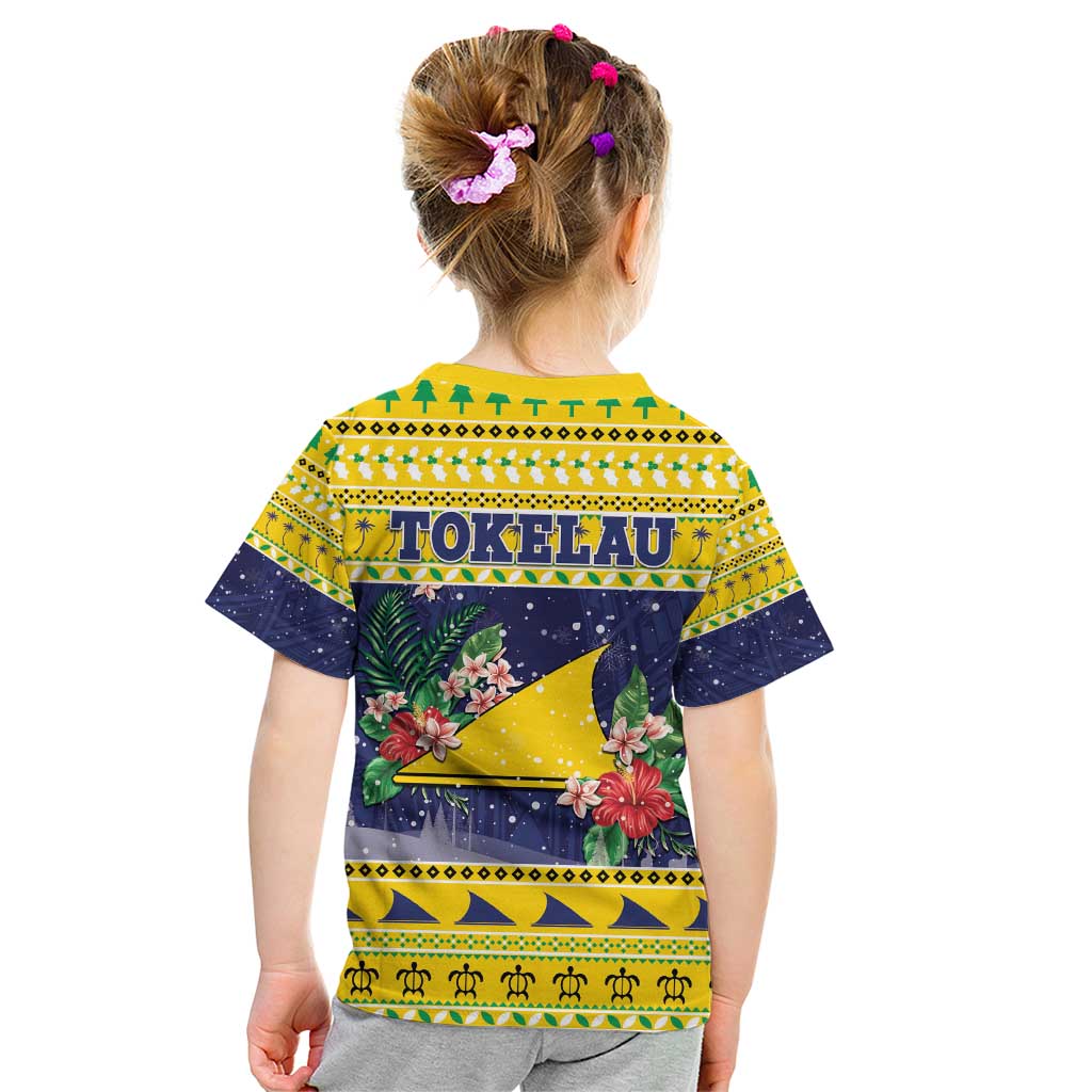 Tokelau Christmas Kid T Shirt Tokelauan Badge Manuia Te Kilihimahi