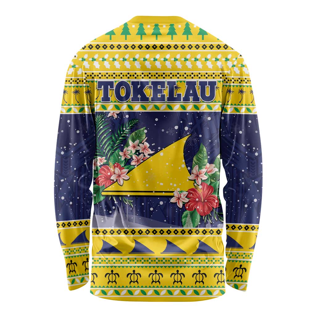 Tokelau Christmas Long Sleeve Shirt Tokelauan Badge Manuia Te Kilihimahi