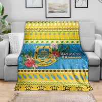 Tuvalu Christmas Blanket Coat Of Arms Manuia Te Kilisimasi LT05 - Polynesian Pride
