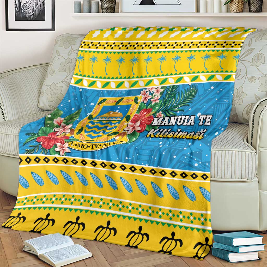 Tuvalu Christmas Blanket Coat Of Arms Manuia Te Kilisimasi LT05 - Polynesian Pride
