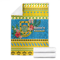 Tuvalu Christmas Blanket Coat Of Arms Manuia Te Kilisimasi LT05 - Polynesian Pride